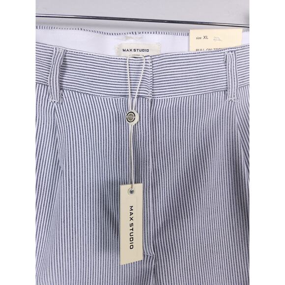 Max Studio Size XL Pinstripe Pull-On Trousers – Ankle Length Slim Fit, NWT - Picture 3 of 12